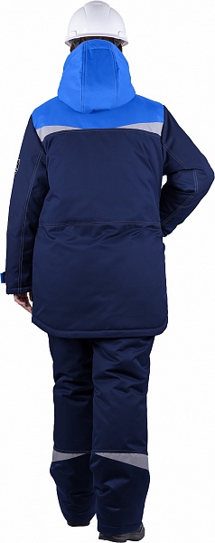 Костюм КМ-10 женский утепленный синий IV клим.пояс
