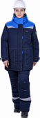 Костюм КМ-10 женский утепленный синий IV клим.пояс