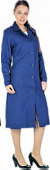Халат диагональ, синий, женский